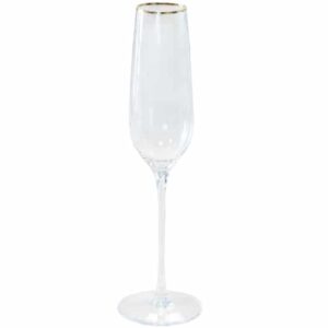 Signature Gold Rim Champagne Flute