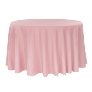 Dusty Rose Round Tablecloth 108″