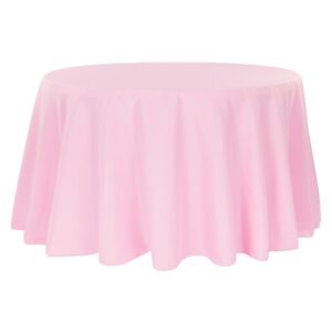 Pink Round Tablecloth 108″