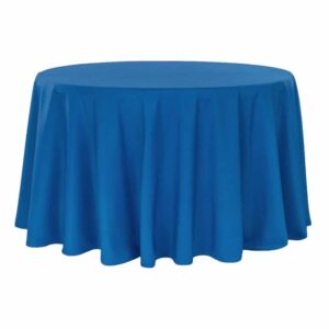 Royal Blue Round Tablecloth 90″