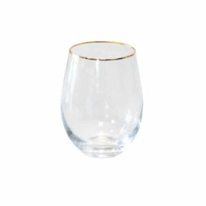 Signature Gold Rim Water Glass