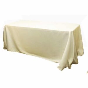 Ivory Rectangular Tablecloth 132″ X 90″