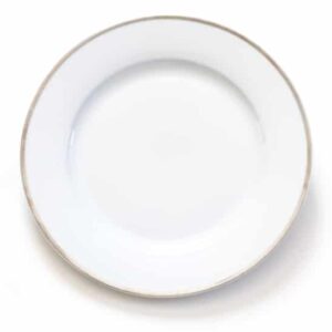 Silver Rim Dinner Plate